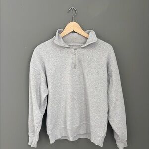 Champion Light Gray Half-Zip Pullover